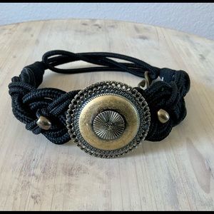 Prima Colleziones Textile Belt With Medallion